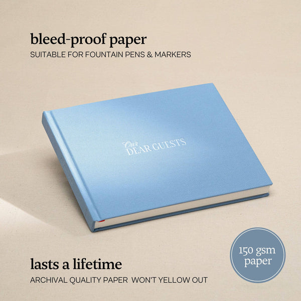Wedding Guestbook - Blank Sign in Book for special occasions: Something Blue