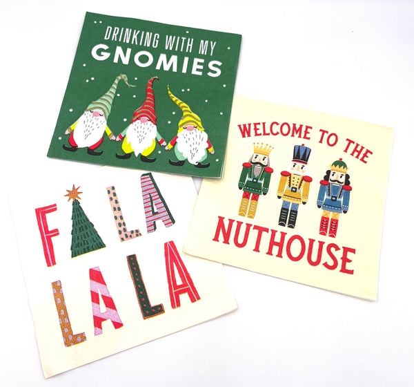 Funny Christmas Napkins |Welcome To The Nuthouse - 20ct