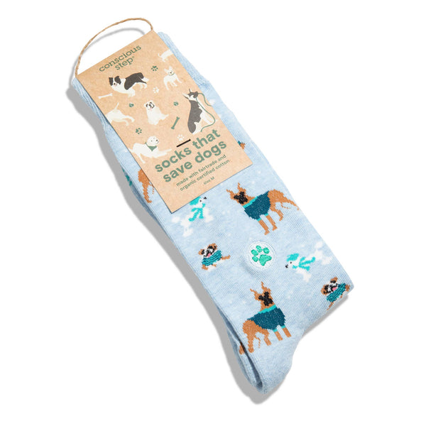 Socks that Save Dogs (Blue Dogs): Medium