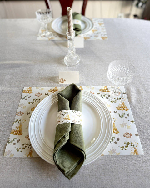 Autumn Harvest Place Cards- Double-sided Table Tents (Set of 12)