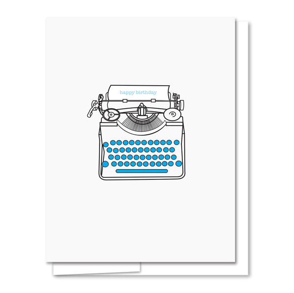 Typewriter - Letterpress Birthday Card