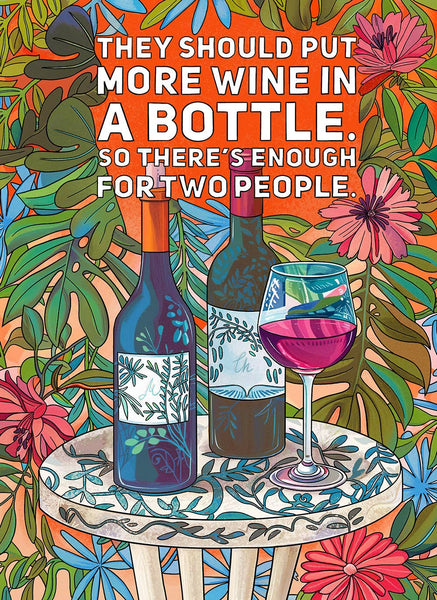 More wine in the bottle- 1000 piece soft touch Jigsaw Puzzle