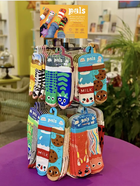 Ghost & Skeleton GLOW IN THE DARK Kids Halloween Grip Socks: KIDS SMALL