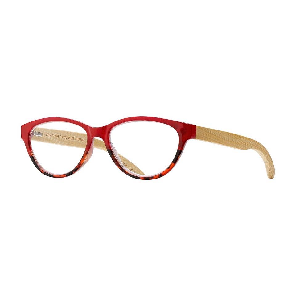 Lucia Reader - Red To Amber Tortoise / Natural Bamboo: 1.25