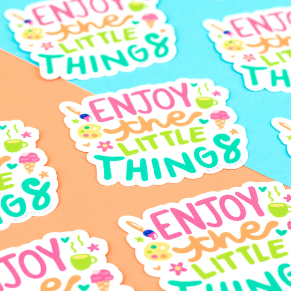 Enjoy The Little Things Appreciate Joy Vinyl Sticker