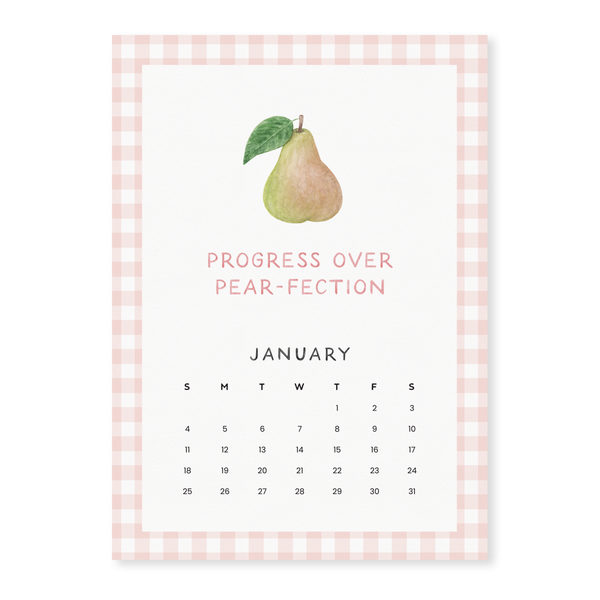 Farmers Market Affirmations — 2026 Kitchen Calendar w Magnet