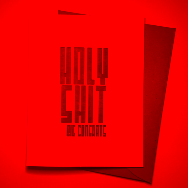 Holy Shit 3-D Secret Decoder Letterpress Card
