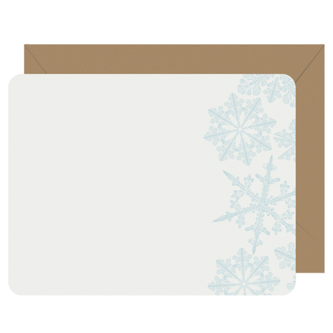 Note Cards Letterpress Snowflake - Boxed Set of 8