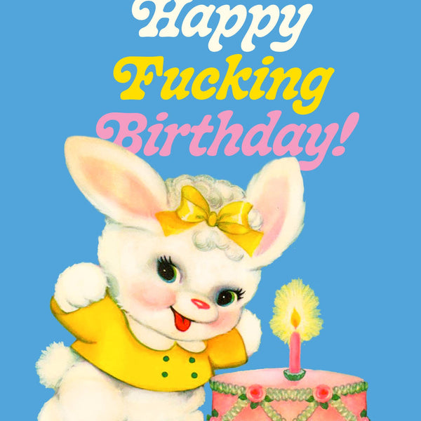 BUNNY BIRTHDAY CAKE birthday card