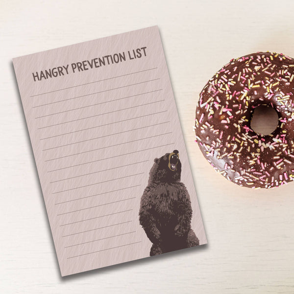 Hangry Prevention List Notepad