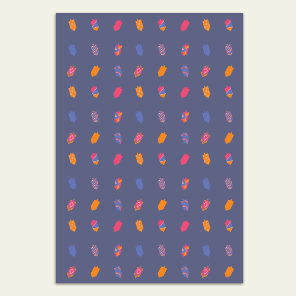 Dreidels Hanukkah Wrapping Paper Roll