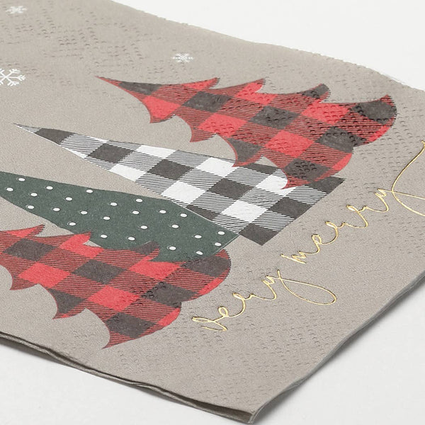 Buffalo Plaid Trees Napkin