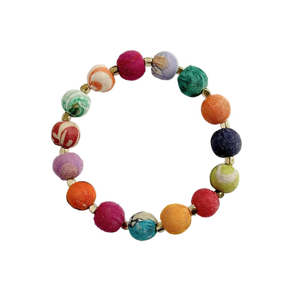 Small Kantha Bauble Bracelet - Extended