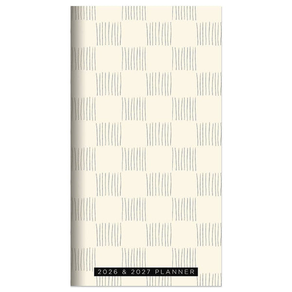 2026-2027 Checkerboard Small Monthly Pocket Planner