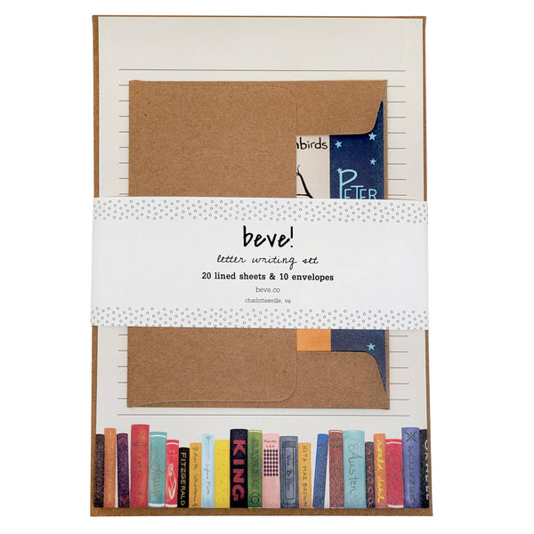 Bookshelf Letter Writing Stationery Set