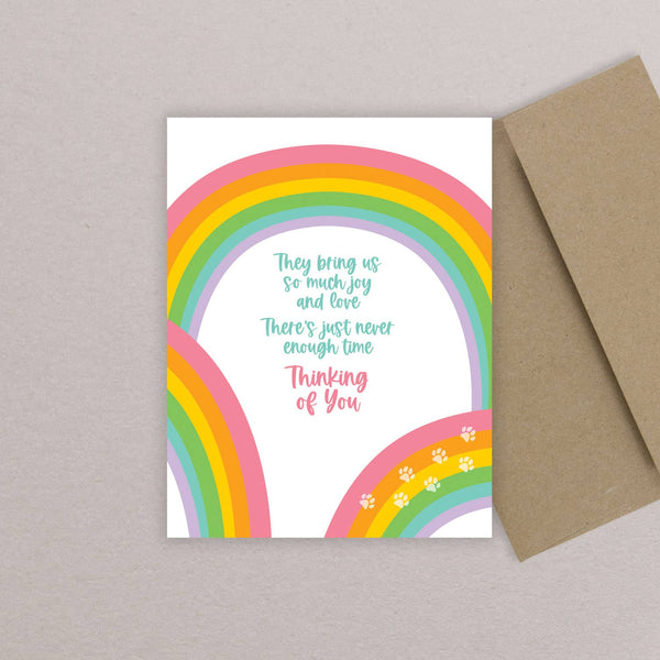 Pet Sympathy Rainbow Card