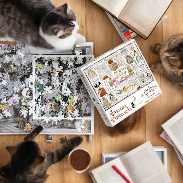 1000 Piece Books & Cats Susan Branch Jigsaw Puzzle