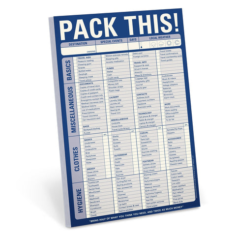 Pack This! Notepad