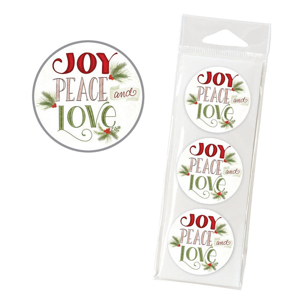 Holiday Envelope Seals - Joy Peace Love