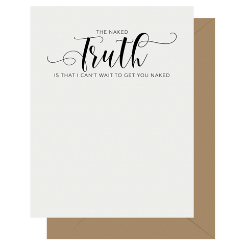 Crass Calligraphy Truth Letterpress Greeting Card