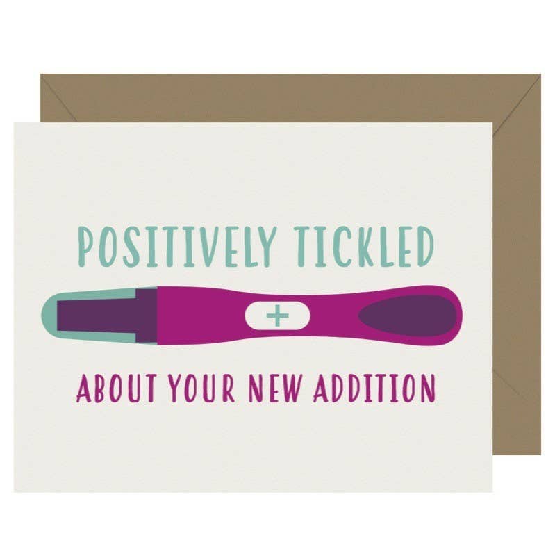 Letterpress Tickled New Pregnancy Baby Greeting Card