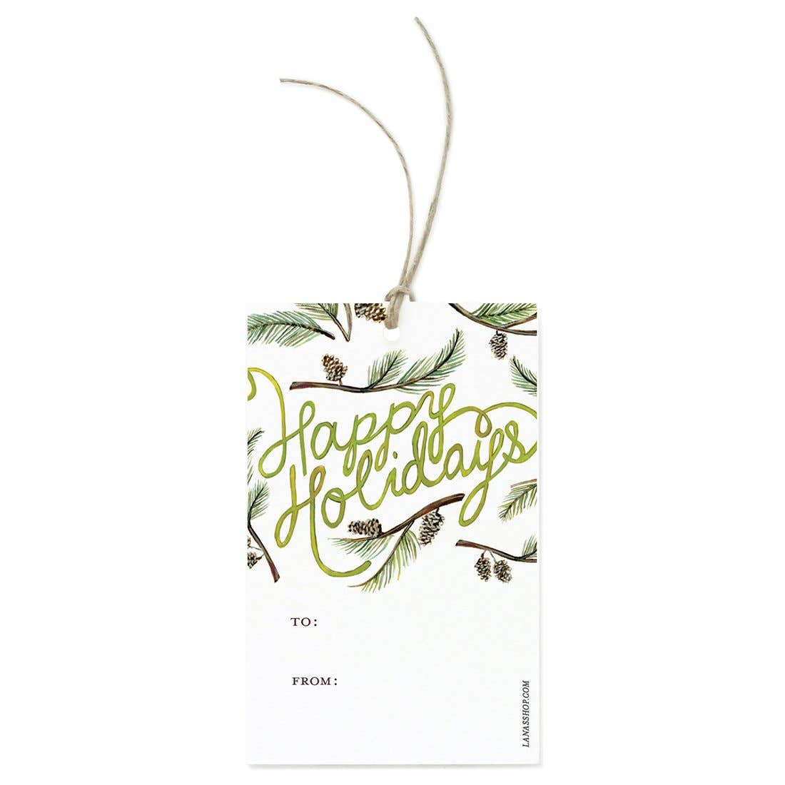 Holiday Greenery Gift Tag