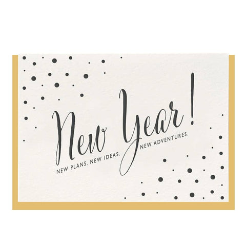 New Year Adventure - Letterpress Card