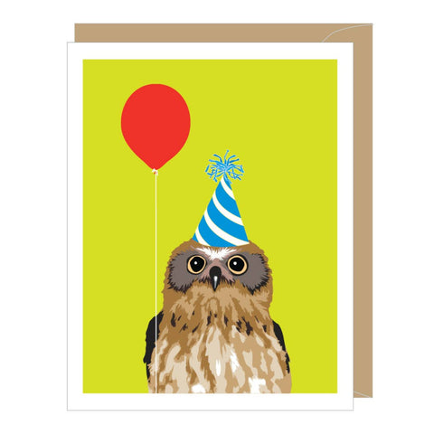 Balloon Owl Birthday Card