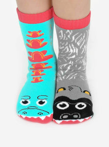 Giant Gorilla & Mutant Lizard | Kids Socks |Mismatched Socks