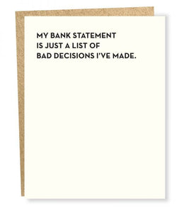Bank Statement Card