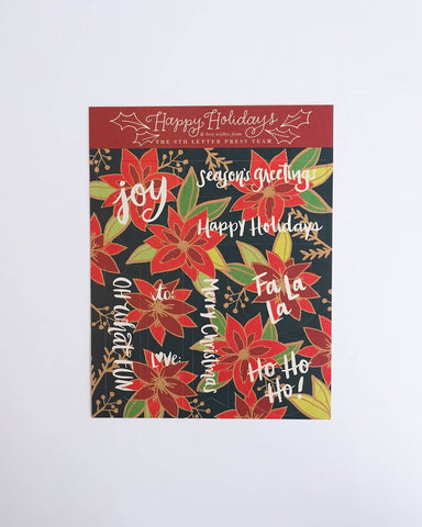Poinsettia Holiday Gift Tags