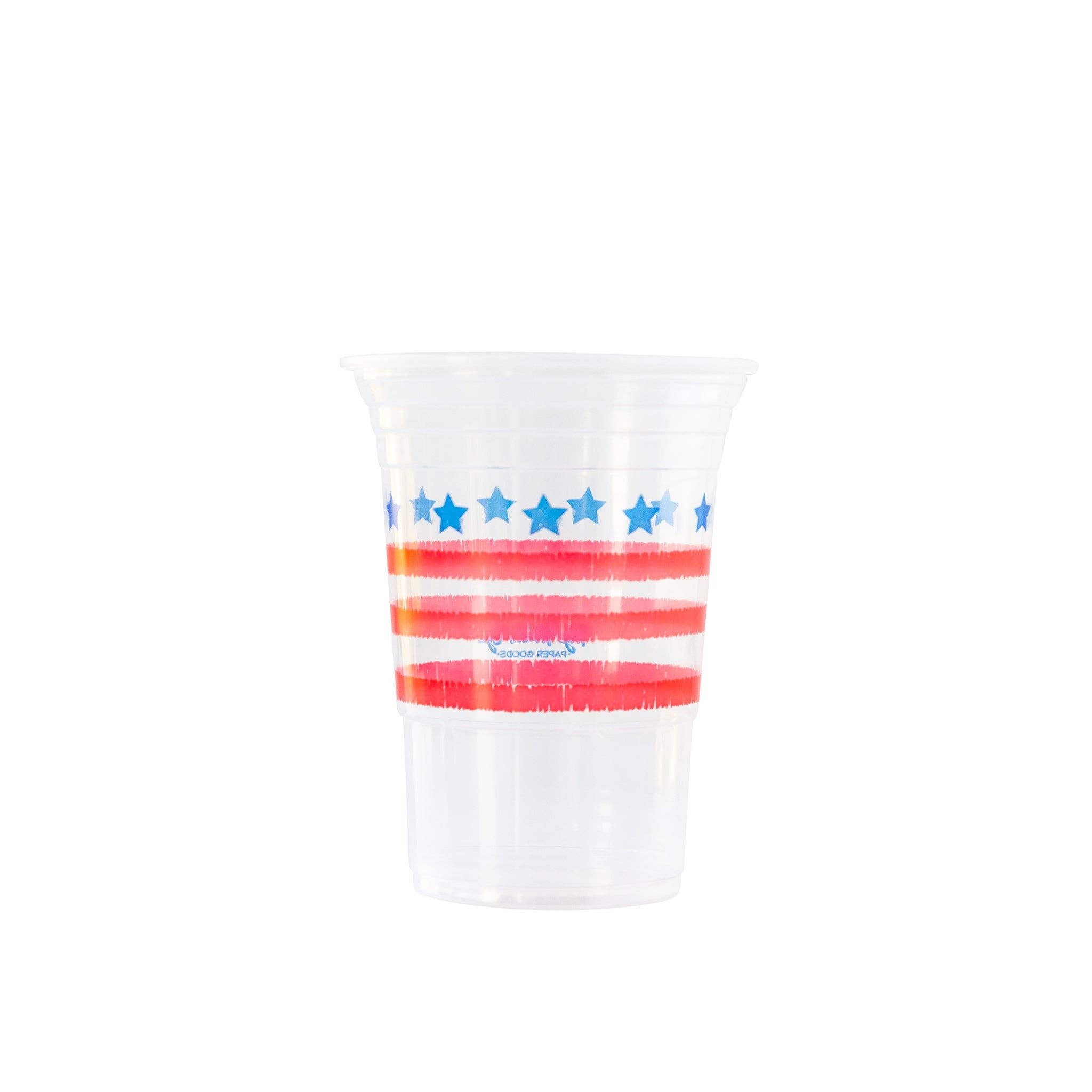 PLTC42 - Red Stripes Plastic Party Cups
