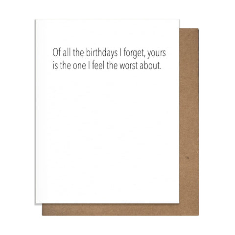 Forget - Birthday Card