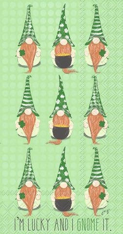 Lucky Gnomes St Patrick's Day Paper Guest Towels 16 Count