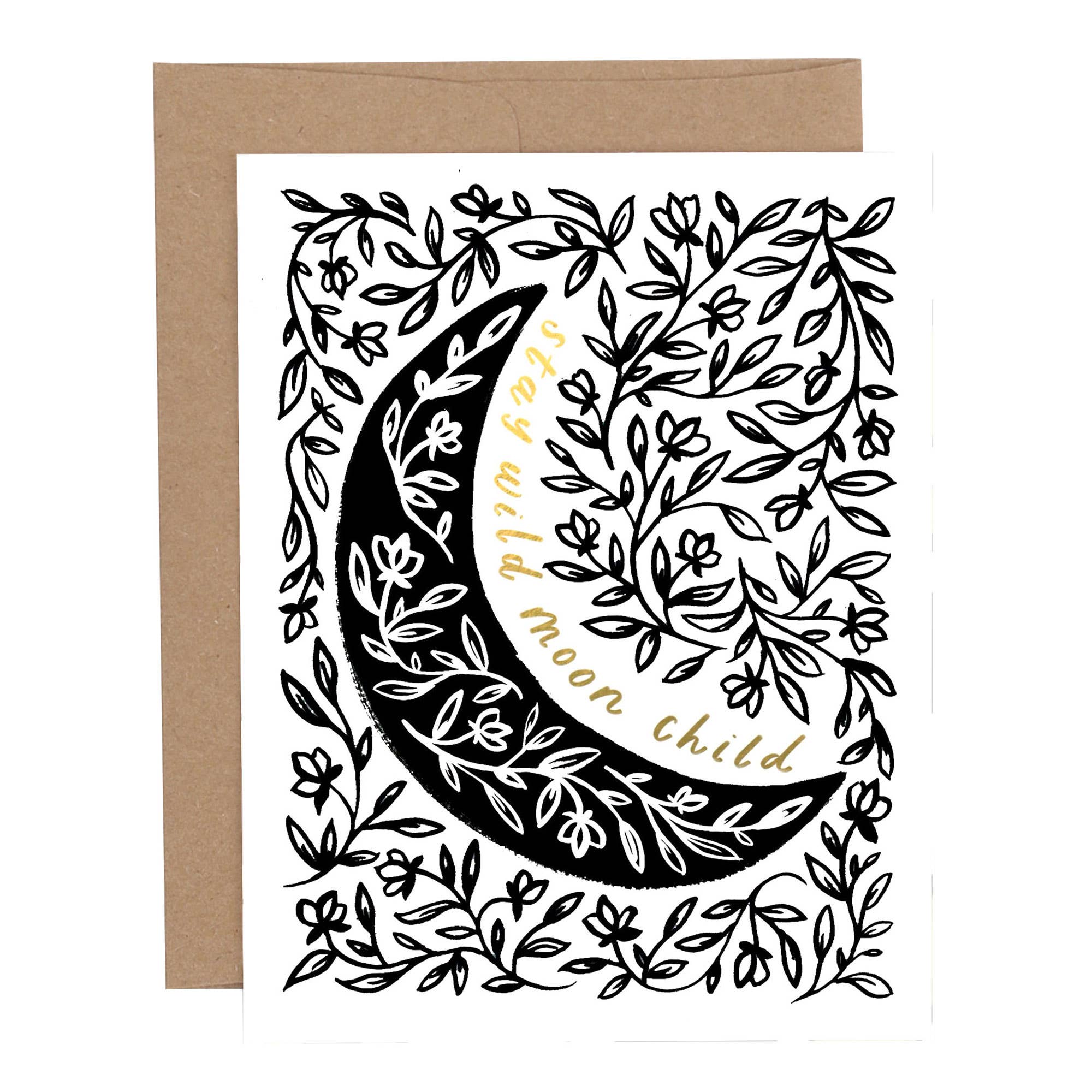 Floral Moon Card