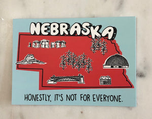Nebraska Honestly Postcard