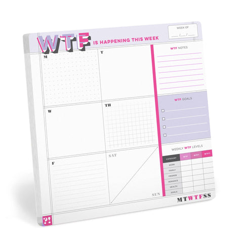 Knock Knock WTF Undated Planner & Weekly Agenda Notebook