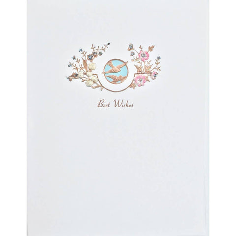 Doves Best Wishes Wedding Card