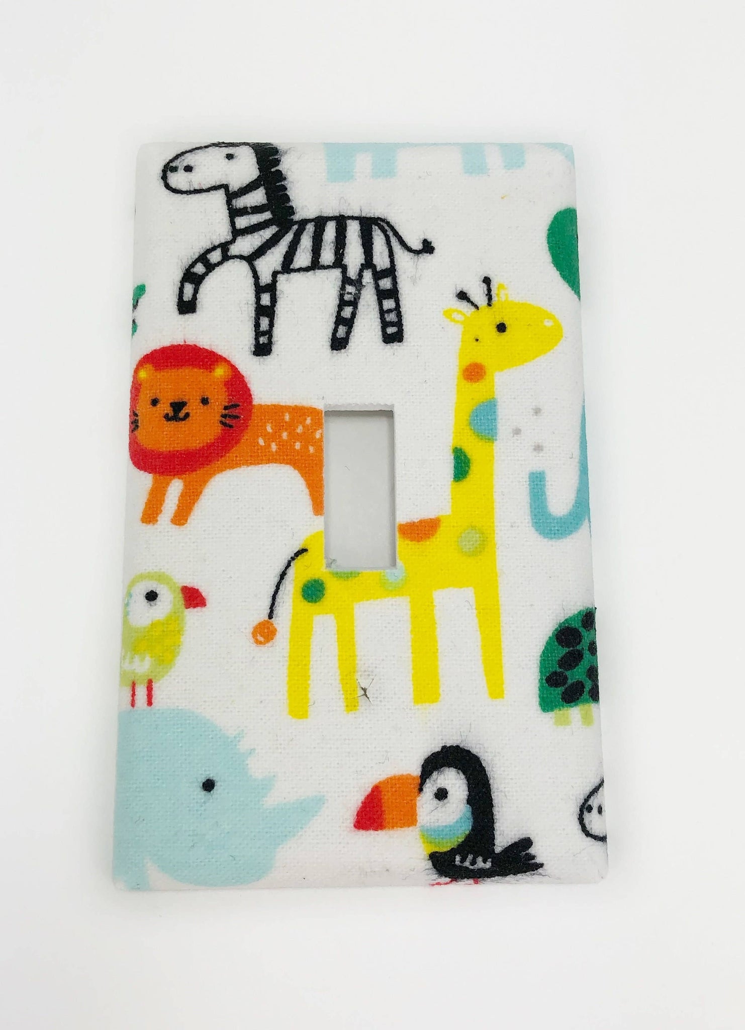 Safari Fabric Covered Wide Light Switch Cover Switch Plate