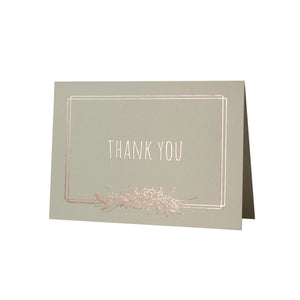 Deco Floral Thank You Note Card