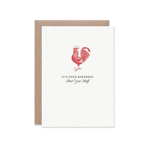 Rooster Birthday Card