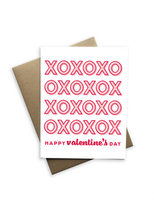 XOXO Happy Valentine's Day Notecard