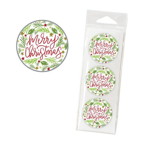 Holiday Envelope Seals - Merry Branches & Stars