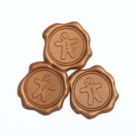 Gingerbread Man - Wax Seal Stickers (10pc)