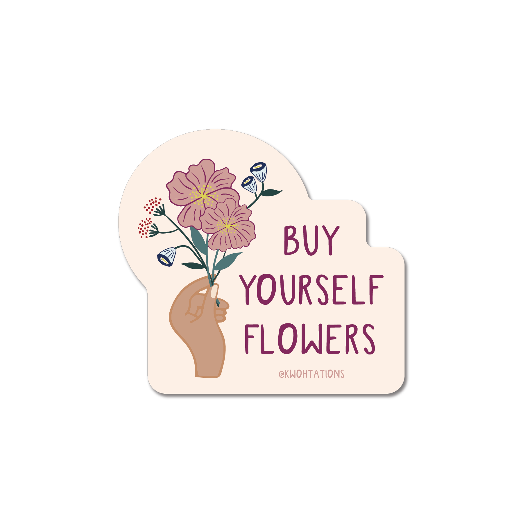 Buy Yourself Flowers Sticker