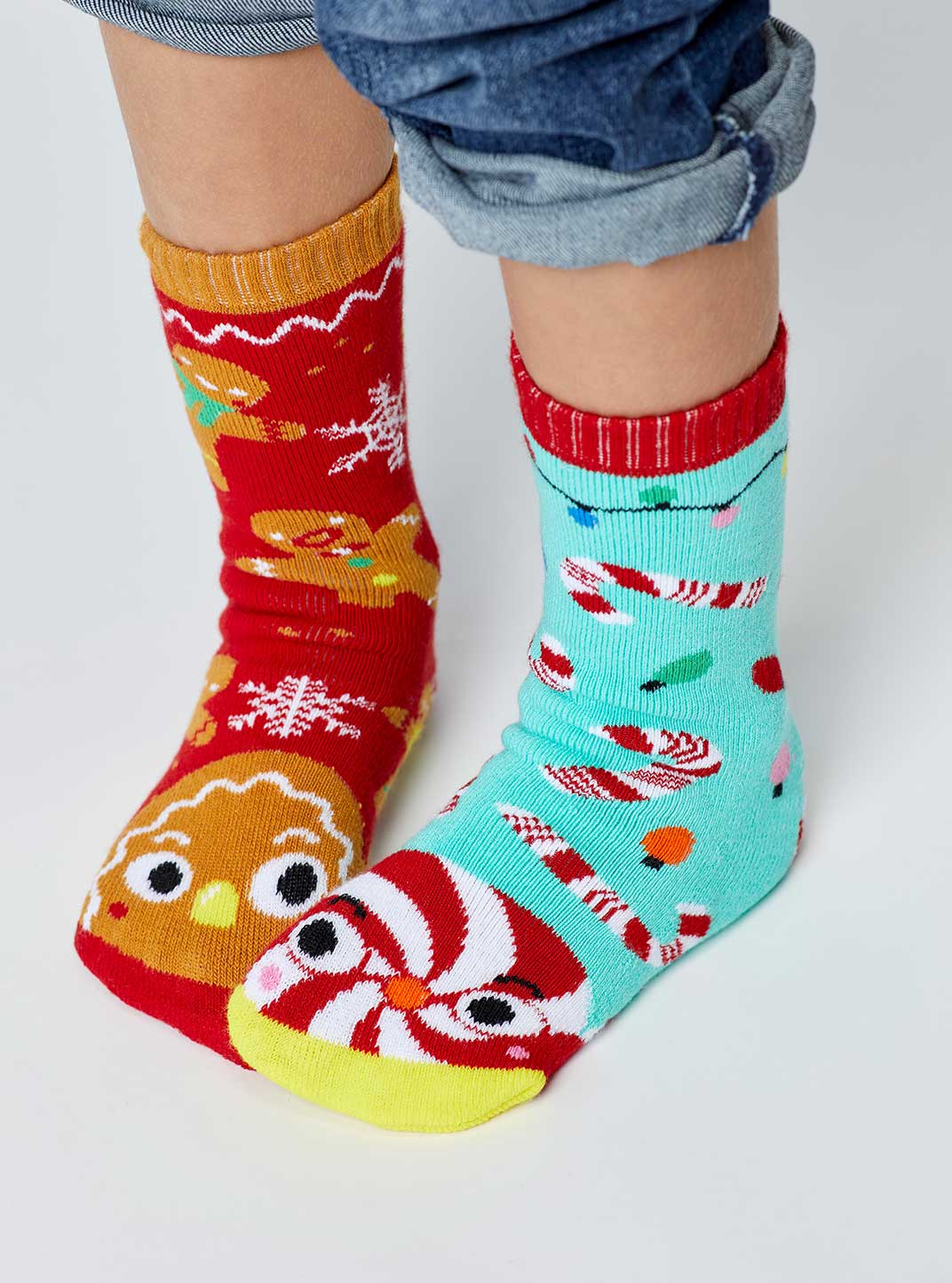 Christmas! Gingerbread & Candy Cane | Mismatched Socks | 4-8 Years