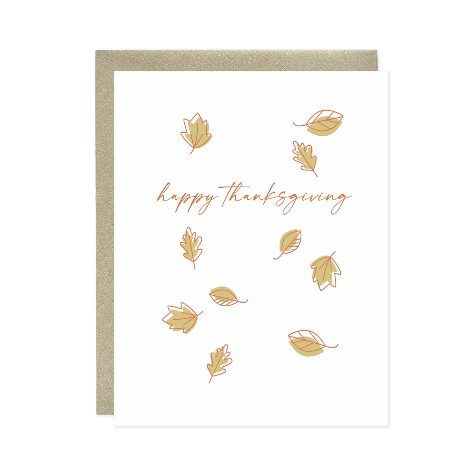 Fall Leaves Happy Thanksgiving Greeting Card