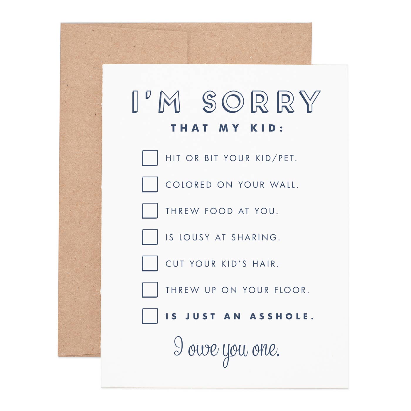 I’m Sorry…Asshole Kid Greeting Card