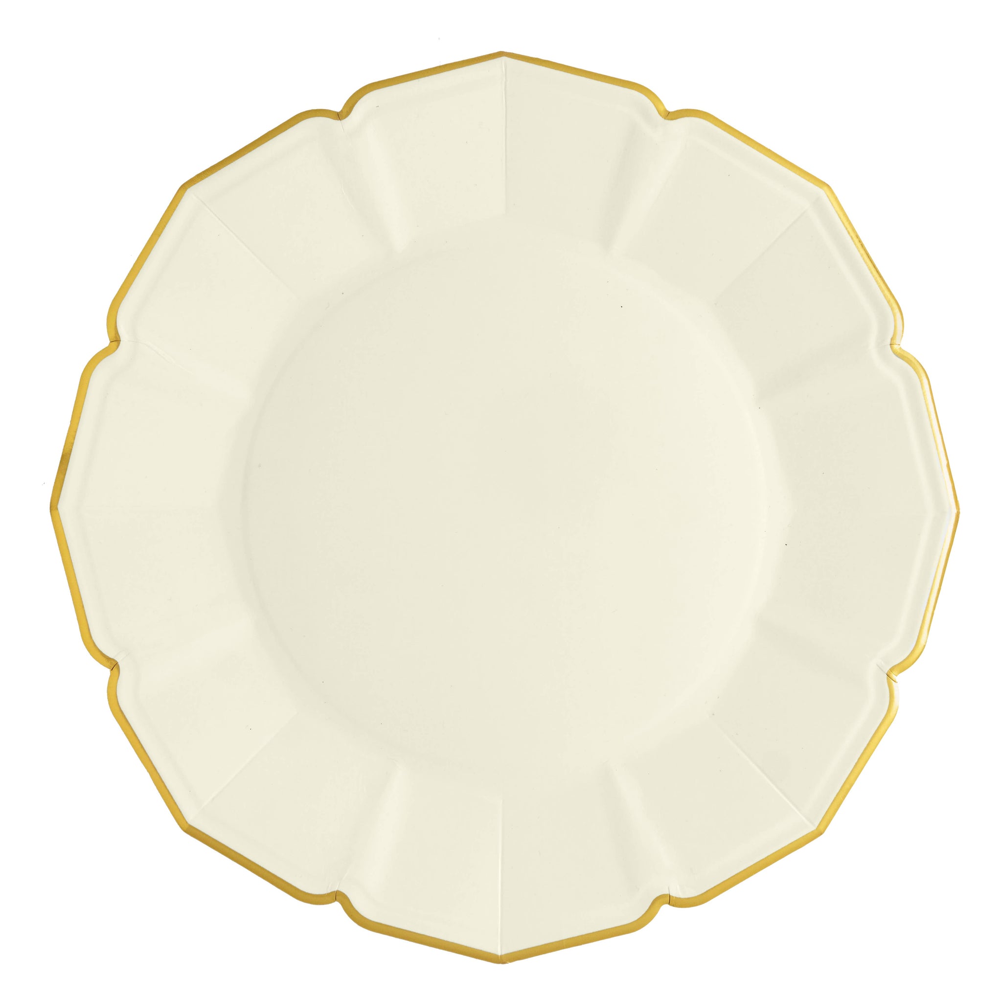 8 Cream Dinner Plates