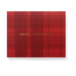 Merry Christmas, Red Plaid Greeting Card